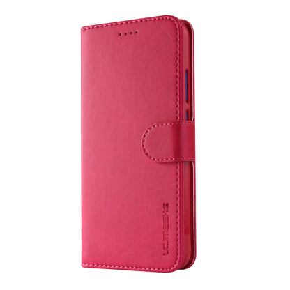 LC.IMEEKE Leather Mobile Phone Case for Huawei P20 Lite/Nova 3e with Reversible Magnetic Clasp Wallet Stand Functions