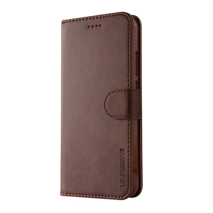 LC.IMEEKE Leather Mobile Phone Case for Huawei P20 Lite/Nova 3e with Reversible Magnetic Clasp Wallet Stand Functions