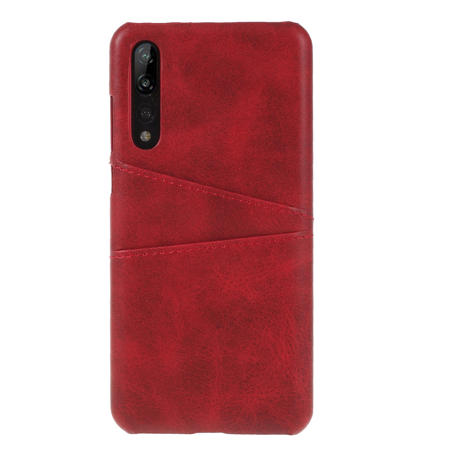 Card Holder PU Leather Coated PC Phone Cover for Huawei P20 Pro