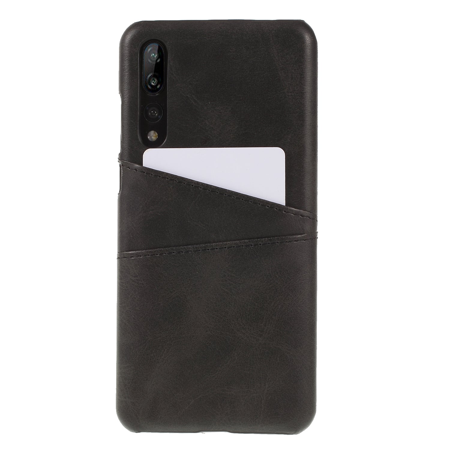 Card Holder PU Leather Coated PC Phone Cover for Huawei P20 Pro