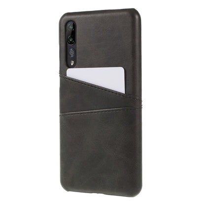 Card Holder PU Leather Coated PC Phone Cover for Huawei P20 Pro