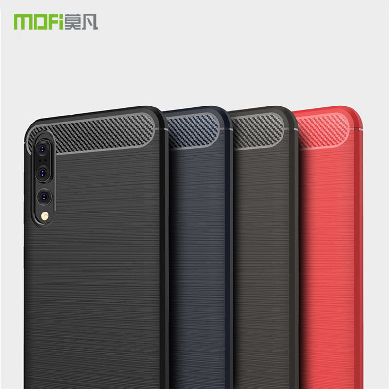 MOFI Carbon Fiber Texture Brushed TPU Case Cover for Huawei P20 Pro