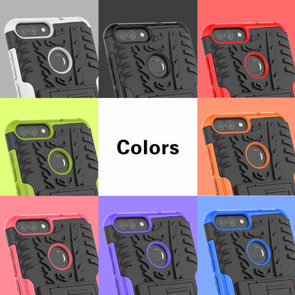 Anti-slip PC + Silicone Hybrid Case with Kickstand for Huawei P Smart / Enjoy 7S