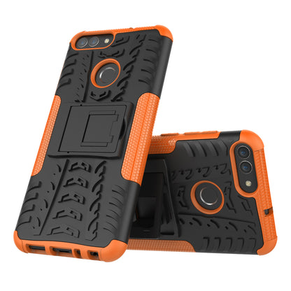 Anti-slip PC + Silicone Hybrid Case with Kickstand for Huawei P Smart / Enjoy 7S