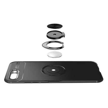 Finger Ring Kickstand TPU Mobile Case for Huawei Honor 10 (Built-in Magnetic Metal Sheet)