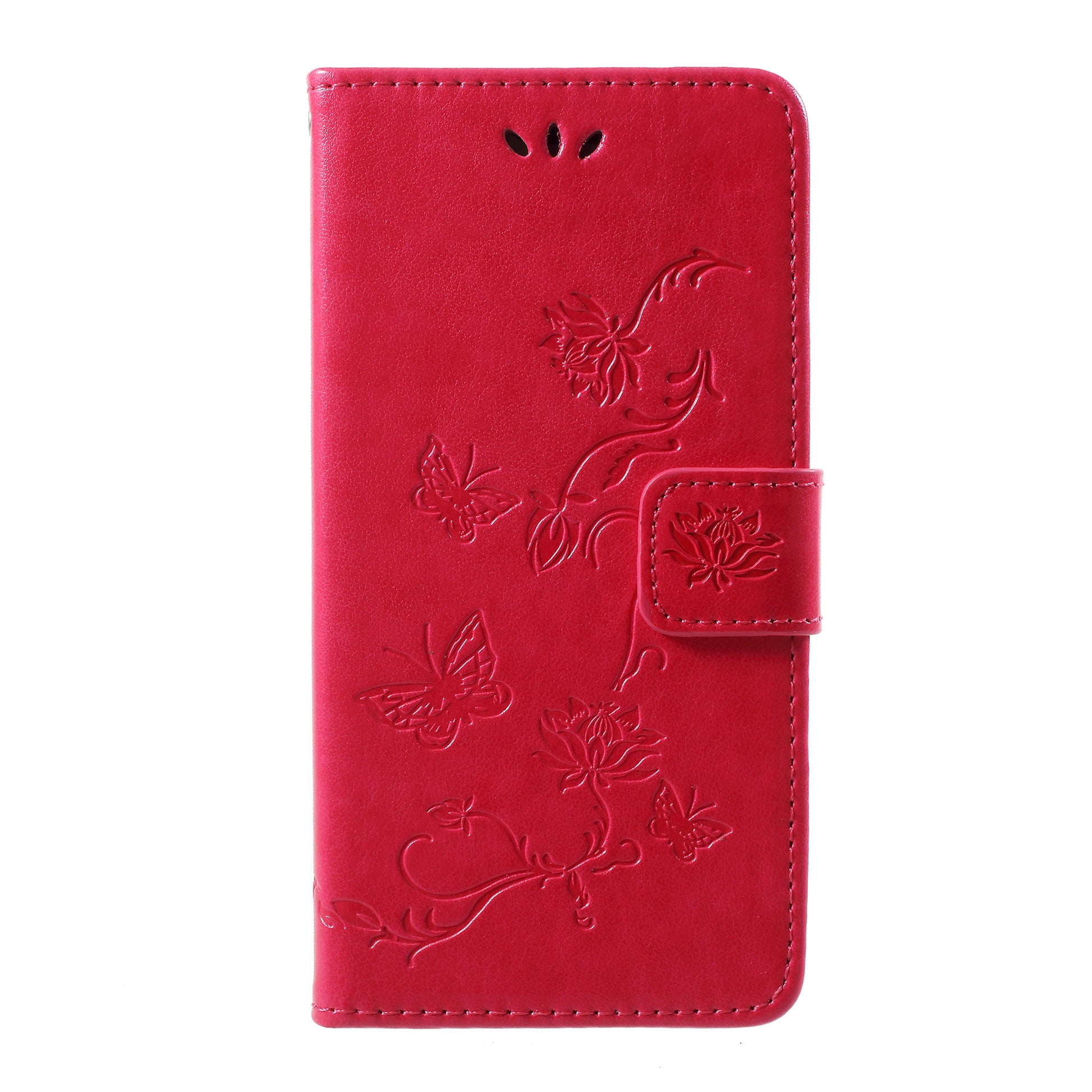 Imprint Butterfly Flowers Leather Wallet Shell Case for Huawei Honor 10