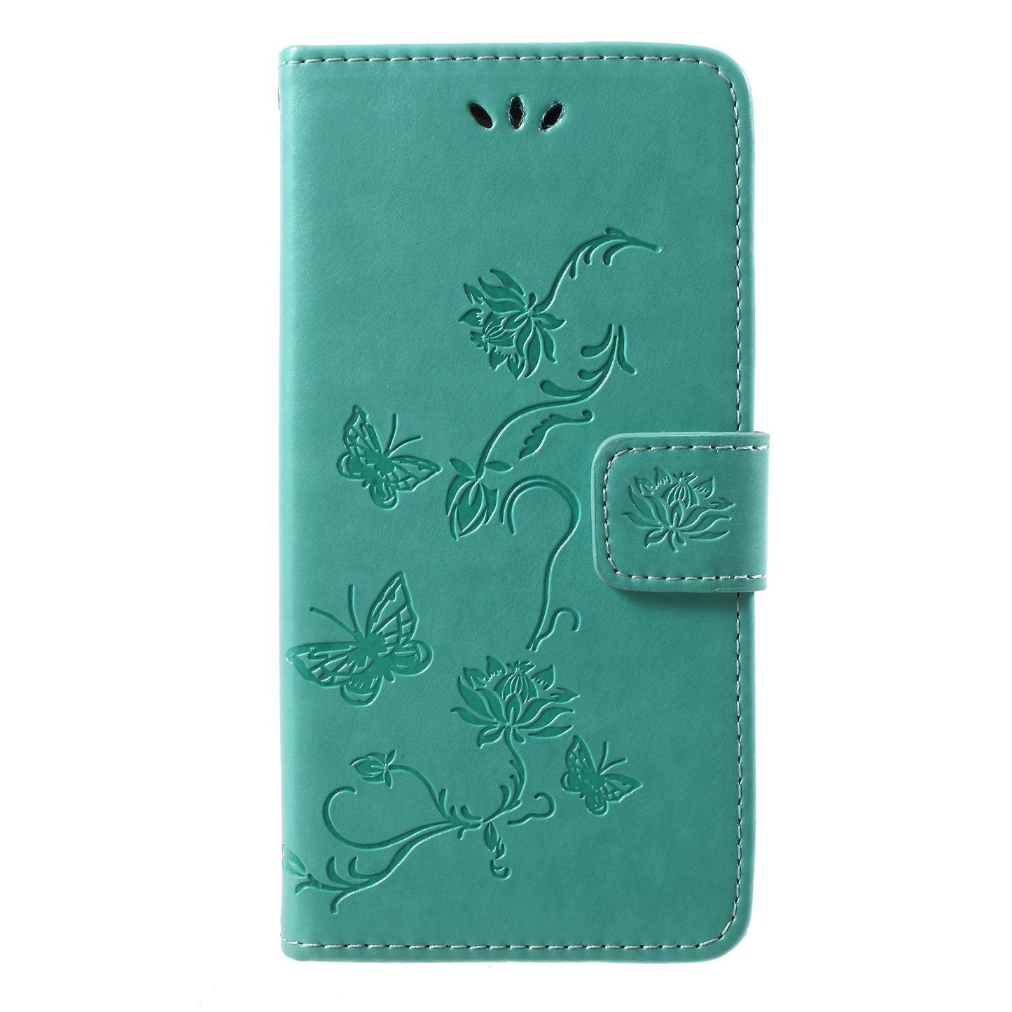 Imprint Butterfly Flowers Leather Wallet Shell Case for Huawei Honor 10