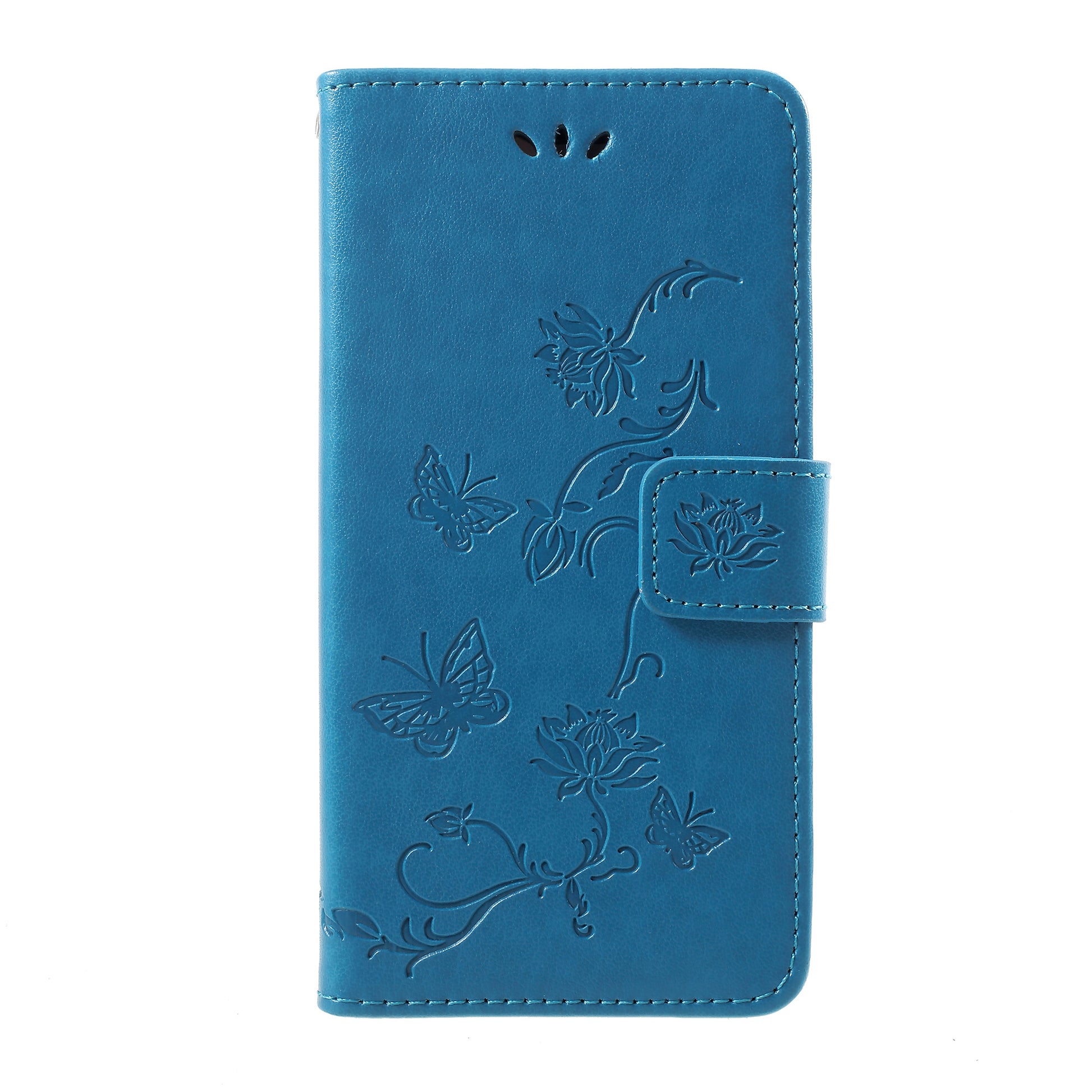 Imprint Butterfly Flowers Leather Wallet Shell Case for Huawei Honor 10