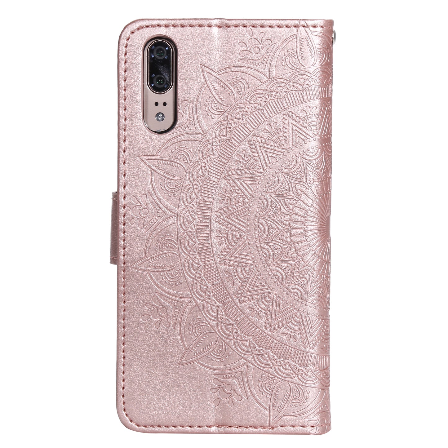 Imprint Mandala Flower Stand Wallet Leather Case for Huawei P20