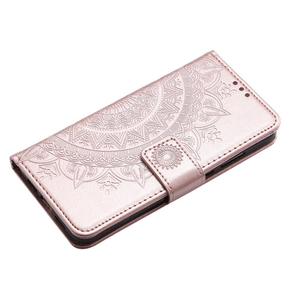 Imprint Mandala Flower Stand Wallet Leather Case for Huawei P20