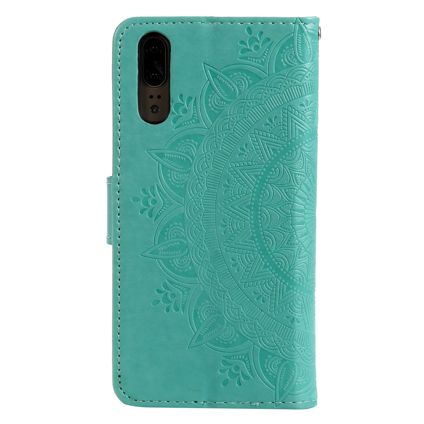 Imprint Mandala Flower Stand Wallet Leather Case for Huawei P20