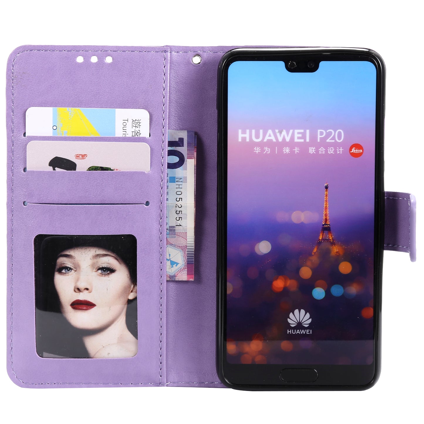 Imprint Mandala Flower Stand Wallet Leather Case for Huawei P20