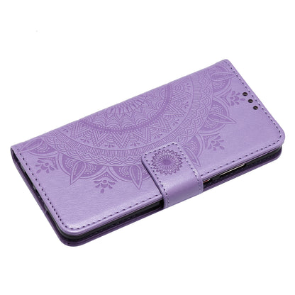 Imprint Mandala Flower Stand Wallet Leather Case for Huawei P20