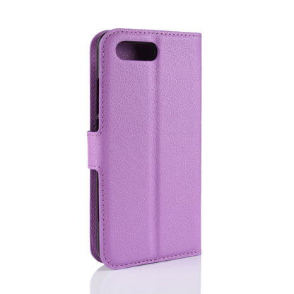 Litchi Texture Wallet Stand Leather Phone Case for Huawei Honor 10