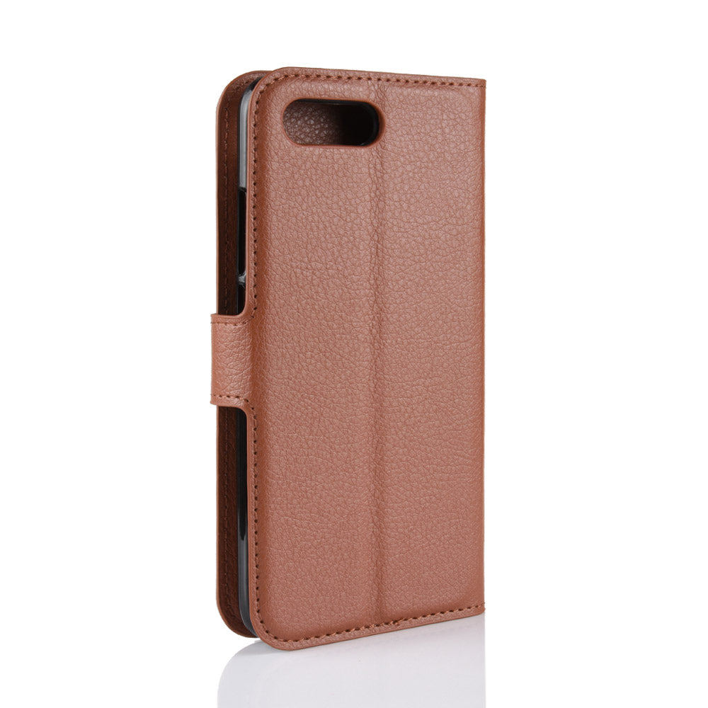 Litchi Texture Wallet Stand Leather Phone Case for Huawei Honor 10