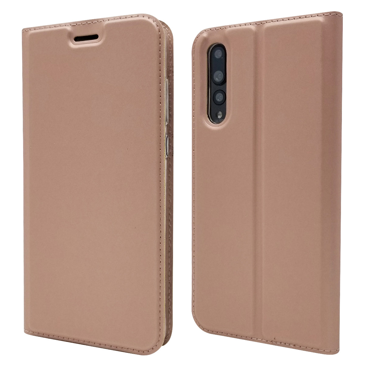 Magnetic Adsorption Leather Stand Phone Casing with Card Slot for Huawei P20 Pro