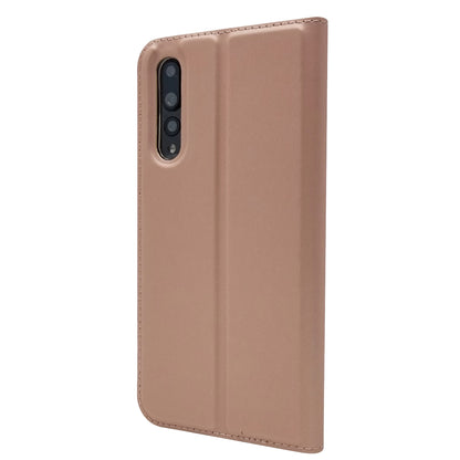 Magnetic Adsorption Leather Stand Phone Casing with Card Slot for Huawei P20 Pro