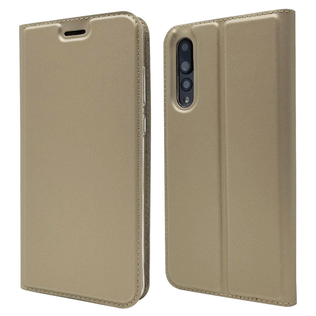 Magnetic Adsorption Leather Stand Phone Casing with Card Slot for Huawei P20 Pro