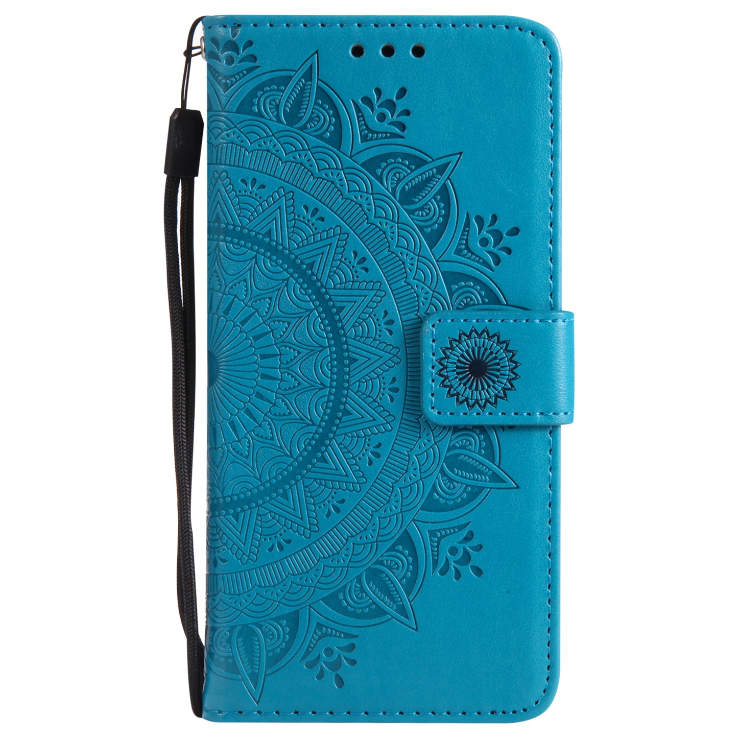 Imprint Butterfly Flower Leather Wallet Case for Huawei P Smart / Enjoy 7S