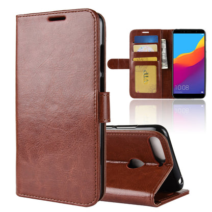 Crazy Horse Leather Stand Phone Case for Huawei Honor 7A (with Fingerprint Sensor)/Honor 7A Pro/Enjoy 8e