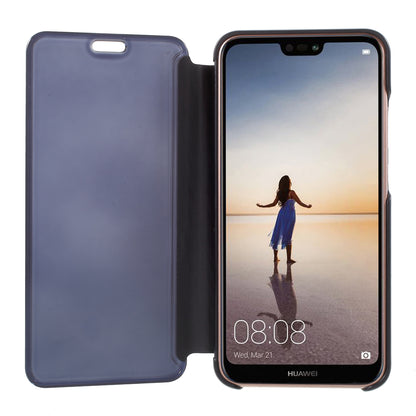 Plated Mirror Surface Leather Stand Cell Phone Case for Huawei P20 Lite / Nova 3e (China)