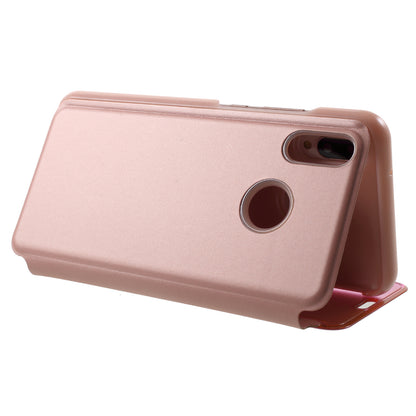 Plated Mirror Surface Leather Stand Cell Phone Case for Huawei P20 Lite / Nova 3e (China)