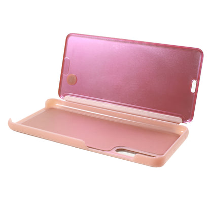 Plated Mirror Surface Leather Stand Mobile Flip Case for Huawei P20 Pro