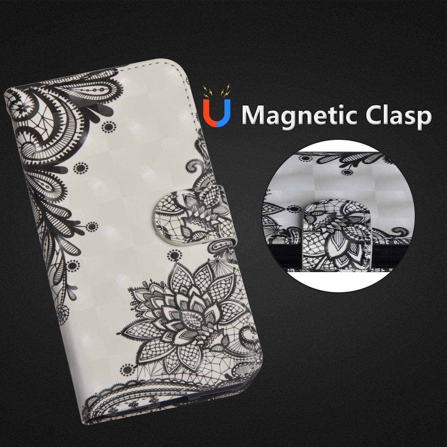 Pattern Printing Leather Wallet Cover for Huawei P20 Lite / Nova 3e