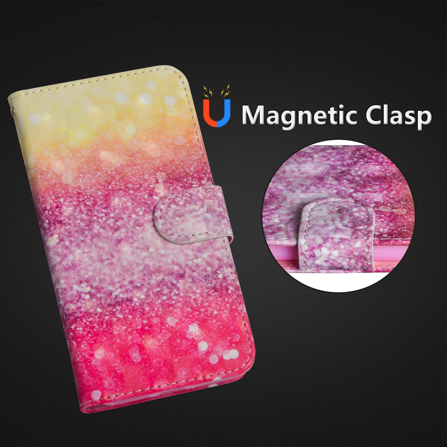 Pattern Printing Leather Wallet Cover for Huawei P20 Lite / Nova 3e