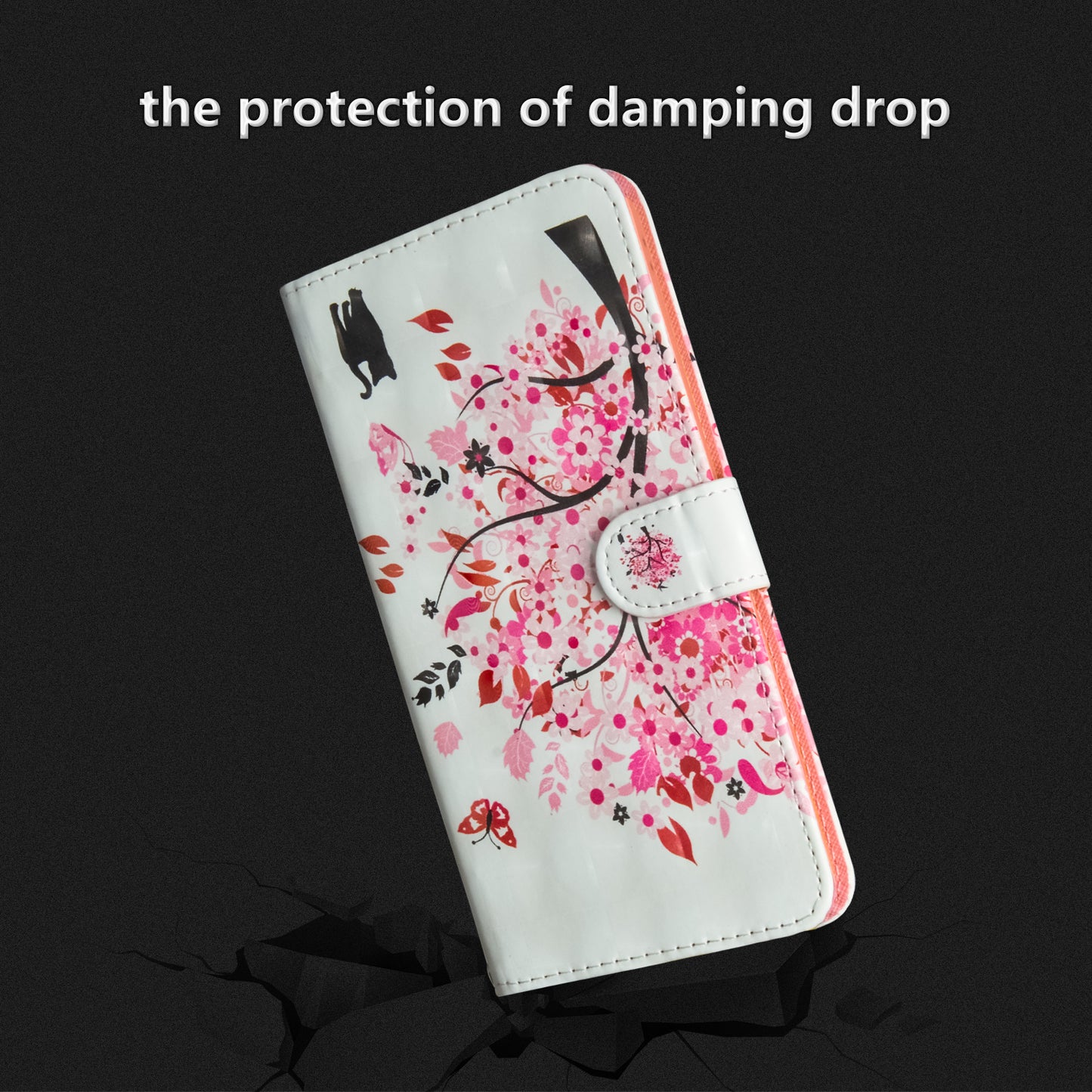 Pattern Printing Wallet Stand Leather Flip Case for Huawei P Smart / Enjoy 7S