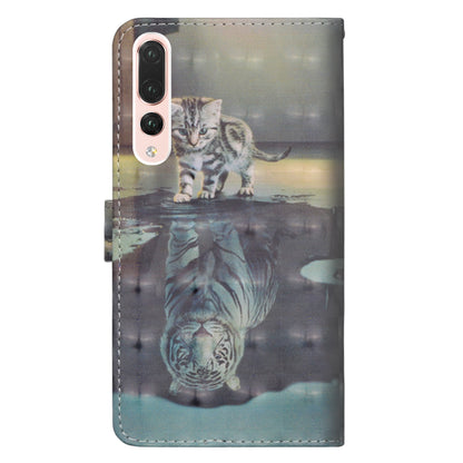 Pattern Printing Wallet Stand Leather Flip Casing for Huawei P20 Pro