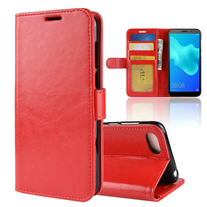 Crazy Horse Wallet Leather Mobile Phone Shell for Huawei Y5 Prime (2018)