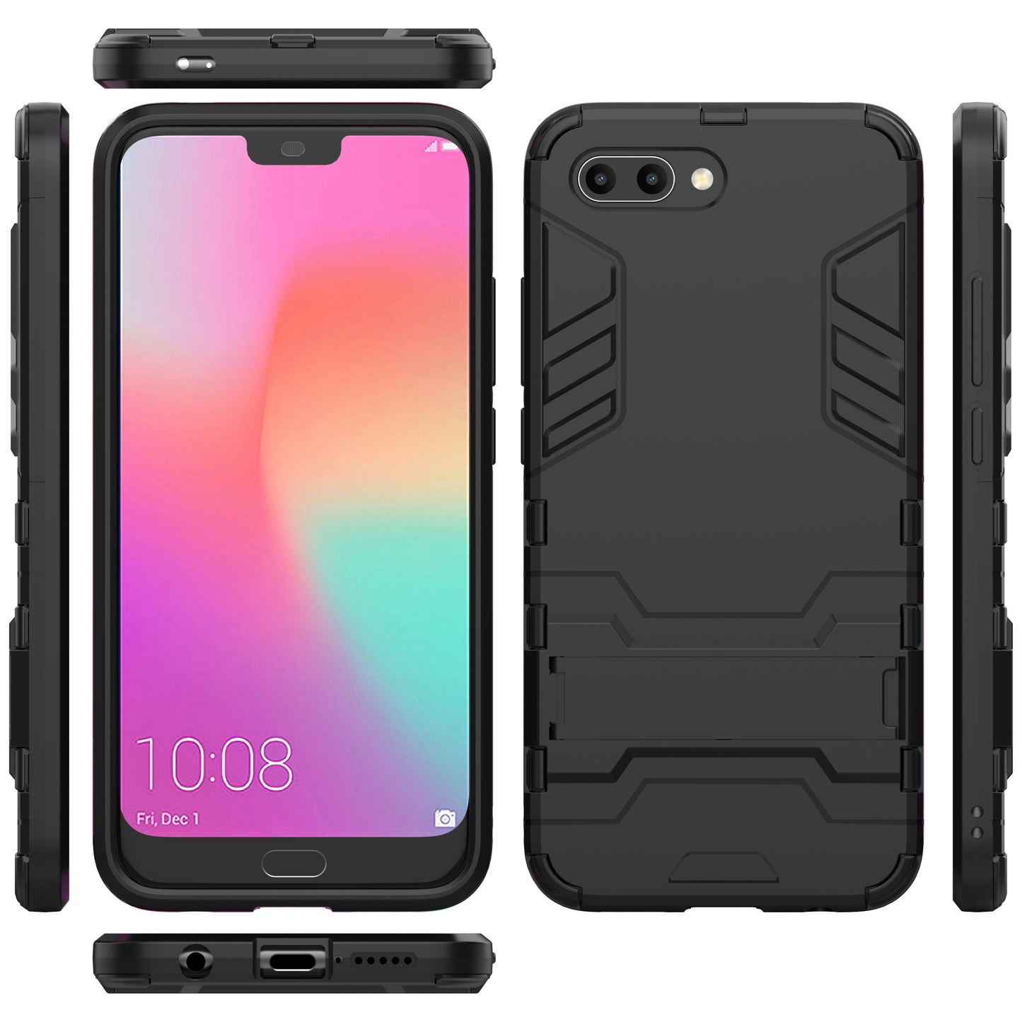 Plastic + TPU Hybrid Case with Kickstand for Huawei Honor 10