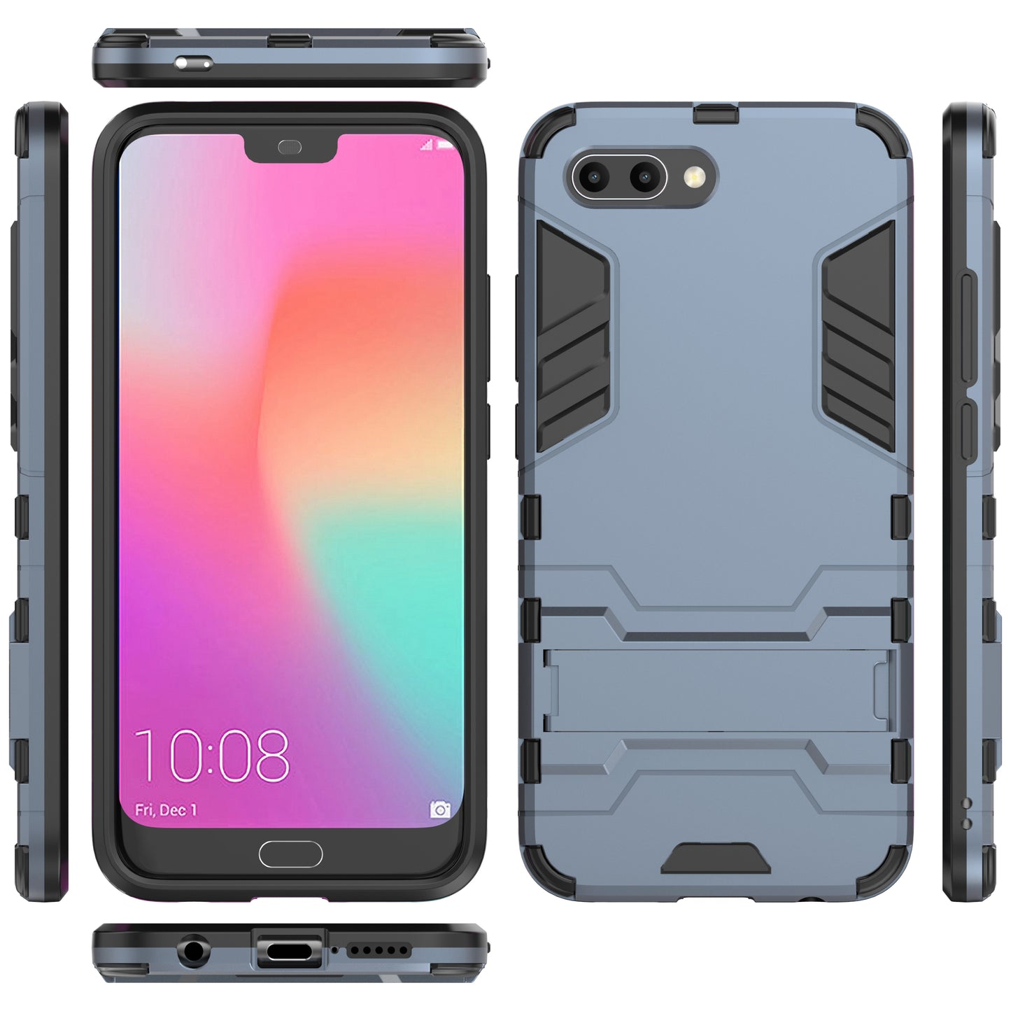 Plastic + TPU Hybrid Case with Kickstand for Huawei Honor 10