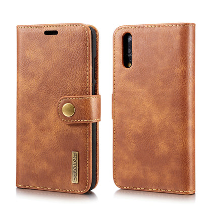 DG.MING For Huawei P20 Protective Phone Case Detachable 2 in 1 Leather Shell Shockproof Flip Cover with Wallet