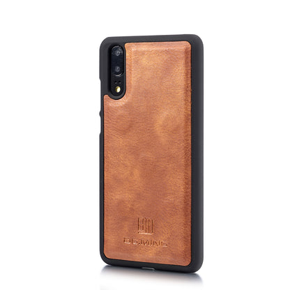 DG.MING For Huawei P20 Protective Phone Case Detachable 2 in 1 Leather Shell Shockproof Flip Cover with Wallet