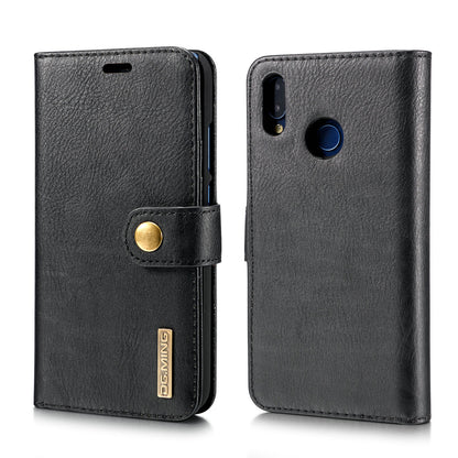 DG.MING For Huawei P20 Lite / Nova 3e Detachable 2-in-1 Anti-scratch Split Leather Wallet + PC Back Case