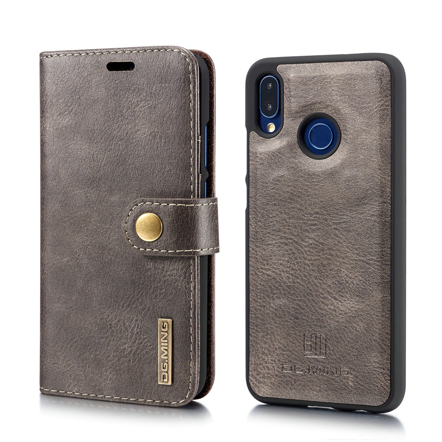 DG.MING For Huawei P20 Lite / Nova 3e Detachable 2-in-1 Anti-scratch Split Leather Wallet + PC Back Case