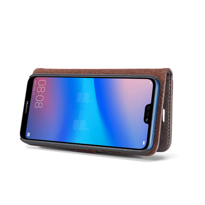 DG.MING For Huawei P20 Lite / Nova 3e Detachable 2-in-1 Anti-scratch Split Leather Wallet + PC Back Case