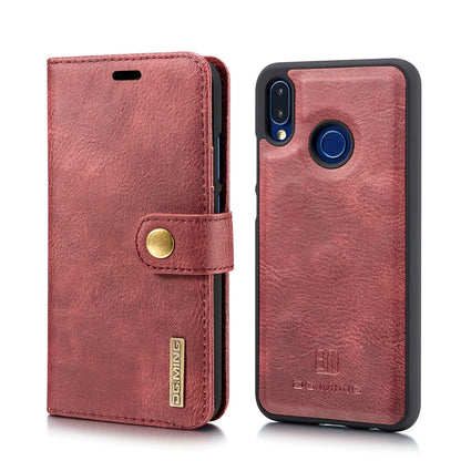 DG.MING For Huawei P20 Lite / Nova 3e Detachable 2-in-1 Anti-scratch Split Leather Wallet + PC Back Case