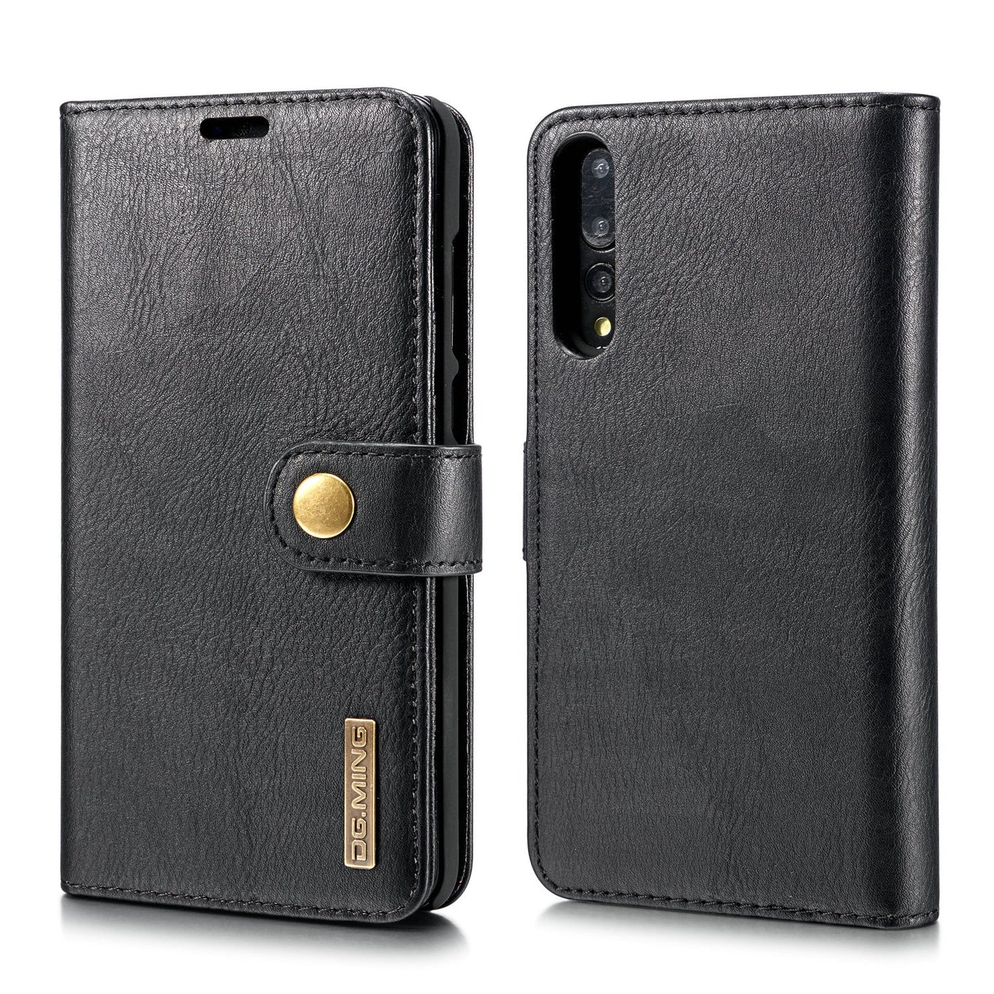 DG.MING For Huawei P20 Pro Detachable 2-in-1 Anti-scratch Split Leather Wallet Shell + PC Back Case