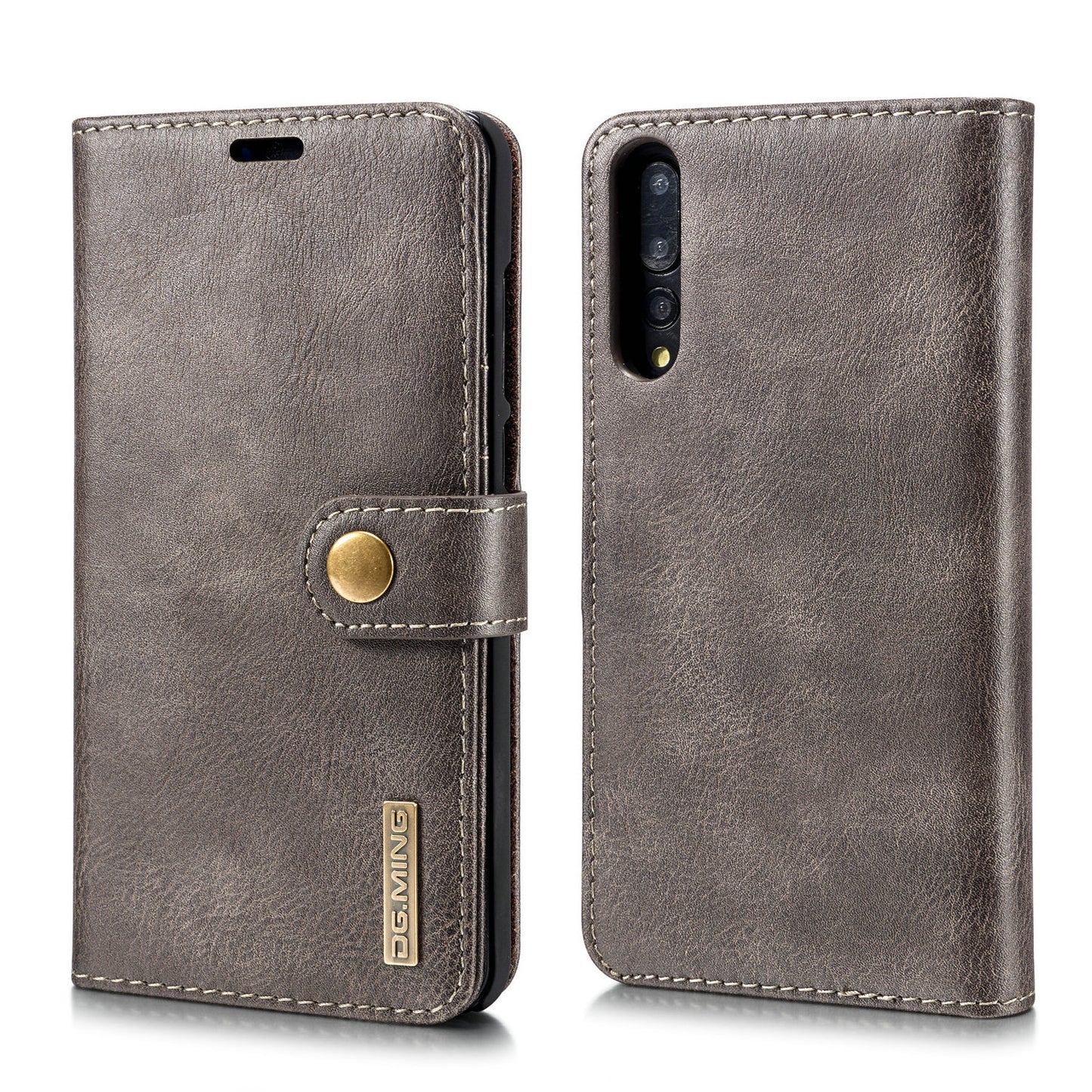 DG.MING For Huawei P20 Pro Detachable 2-in-1 Anti-scratch Split Leather Wallet Shell + PC Back Case