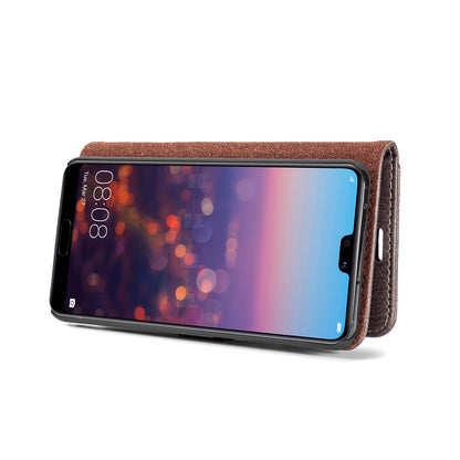 DG.MING For Huawei P20 Pro Detachable 2-in-1 Anti-scratch Split Leather Wallet Shell + PC Back Case