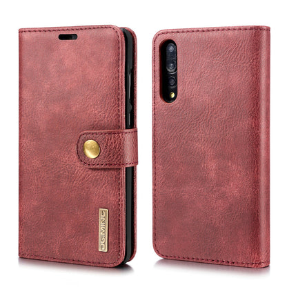 DG.MING For Huawei P20 Pro Detachable 2-in-1 Anti-scratch Split Leather Wallet Shell + PC Back Case