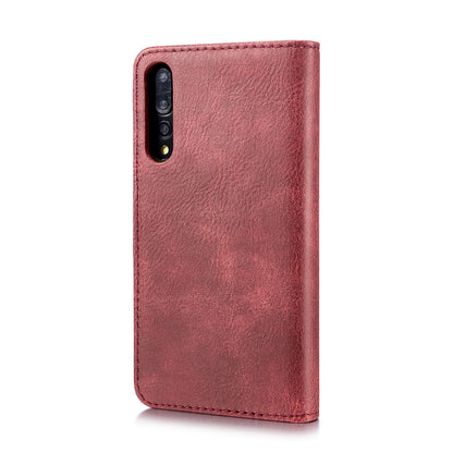 DG.MING For Huawei P20 Pro Detachable 2-in-1 Anti-scratch Split Leather Wallet Shell + PC Back Case