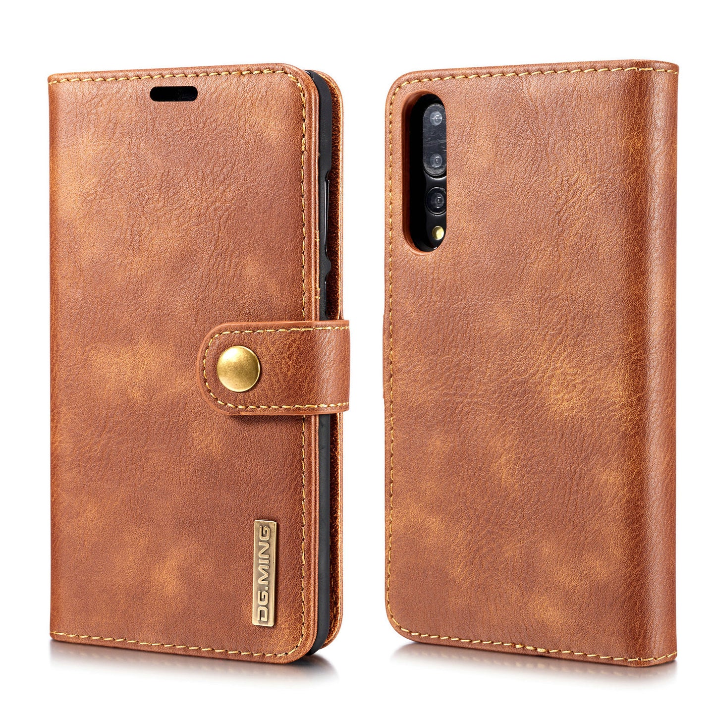 DG.MING For Huawei P20 Pro Detachable 2-in-1 Anti-scratch Split Leather Wallet Shell + PC Back Case