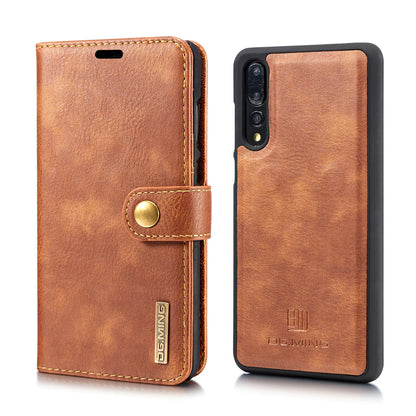 DG.MING For Huawei P20 Pro Detachable 2-in-1 Anti-scratch Split Leather Wallet Shell + PC Back Case