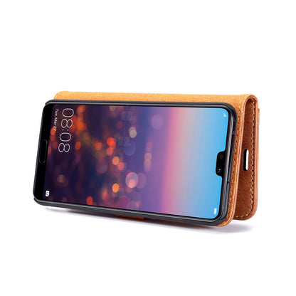 DG.MING For Huawei P20 Pro Detachable 2-in-1 Anti-scratch Split Leather Wallet Shell + PC Back Case