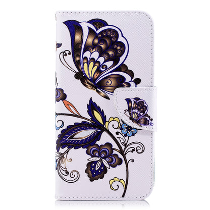 Patterned Leather Wallet Stand Phone Shell for Huawei P20 Lite / Nova 3e