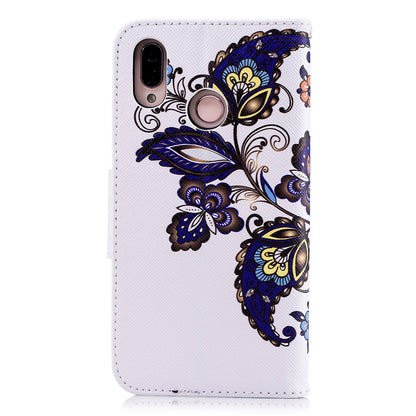 Patterned Leather Wallet Stand Phone Shell for Huawei P20 Lite / Nova 3e